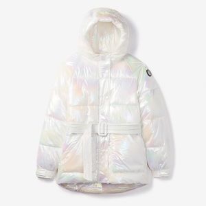 Noize White Iridescent Puffer Jacket